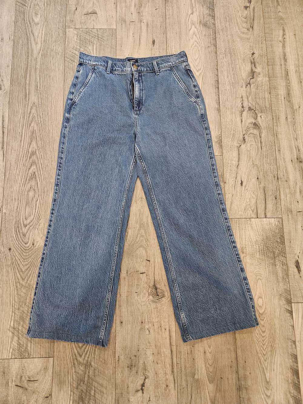J.Crew Light Blue Classic High-Rise Wide Leg Cotton Blend Jeans Sz.29